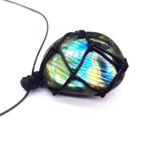 Moonstone Labradorite Rough Necklace