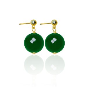 Natural Agate Sterling Silver Stud Earrings