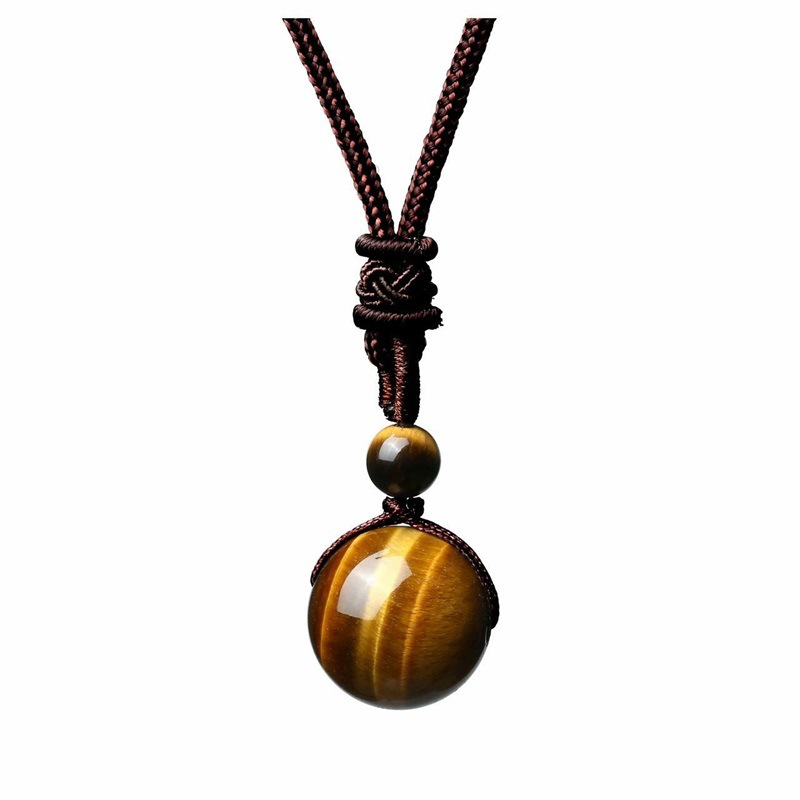 Obsidian & Amethyst Pendant Necklace - Image 5