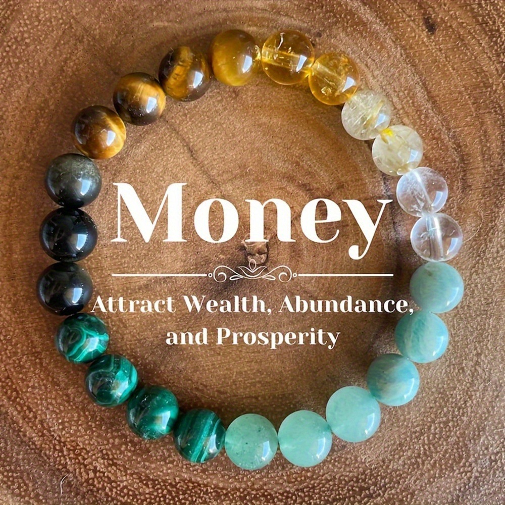 Universal Natural Stone Bracelet Citrine Dongling Stone Malachite Bracelet - Image 8