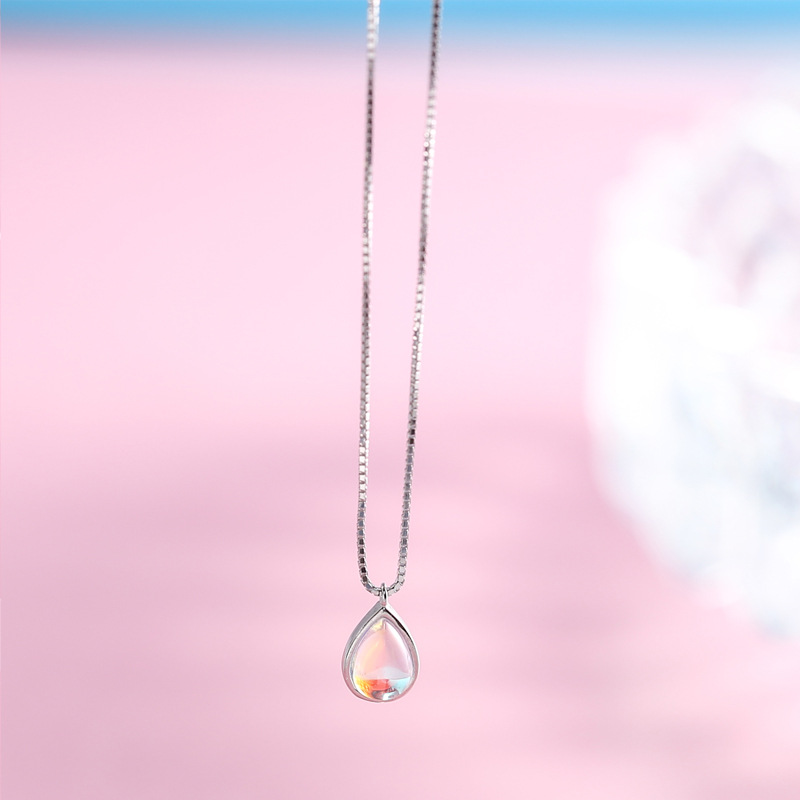 Moonstone Drop Necklace - Image 3