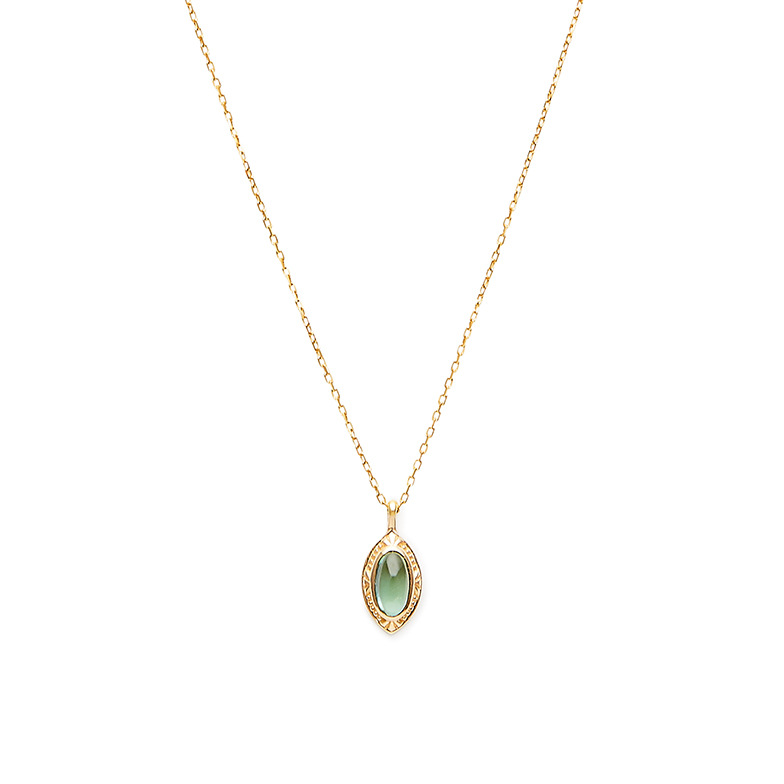 Natural Green Peridot Necklace - Image 3
