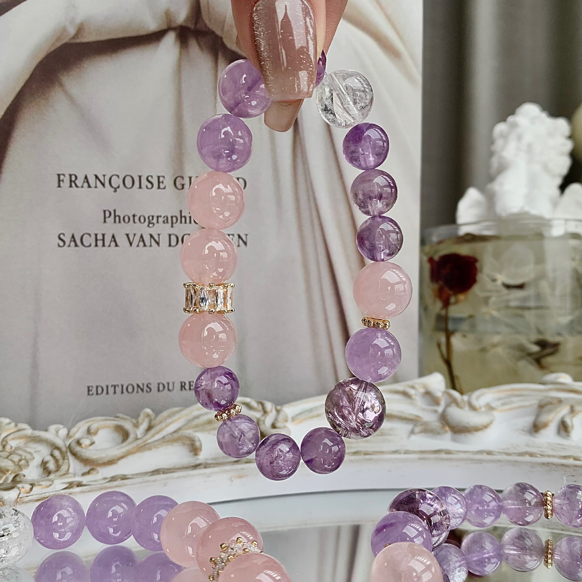 Natural Amethyst Crystal Bracelet - Image 2