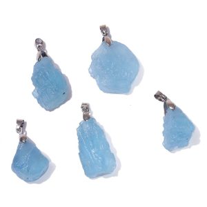 Natural Aquamarine Raw Stone Pendant