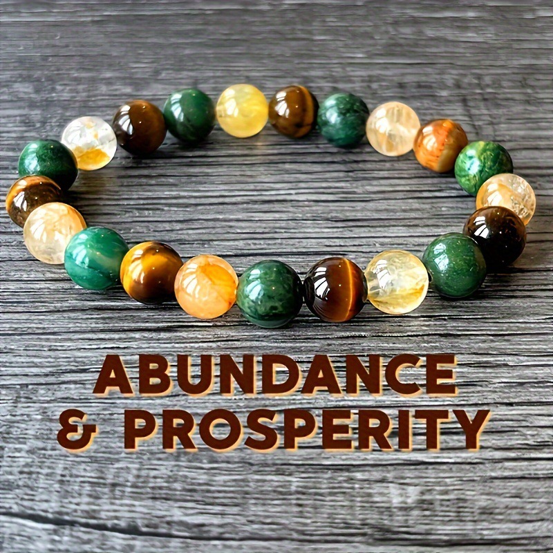 Universal Natural Stone Bracelet Citrine Dongling Stone Malachite Bracelet - Image 3