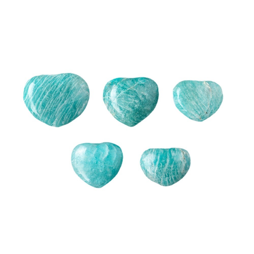 Polished Amazonite Crystal Hearts - Image 4