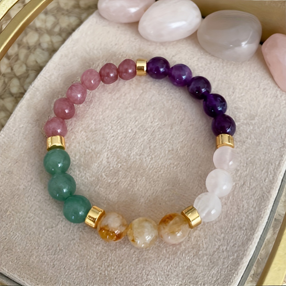 Universal Natural Stone Bracelet Citrine Dongling Stone Malachite Bracelet - Image 2