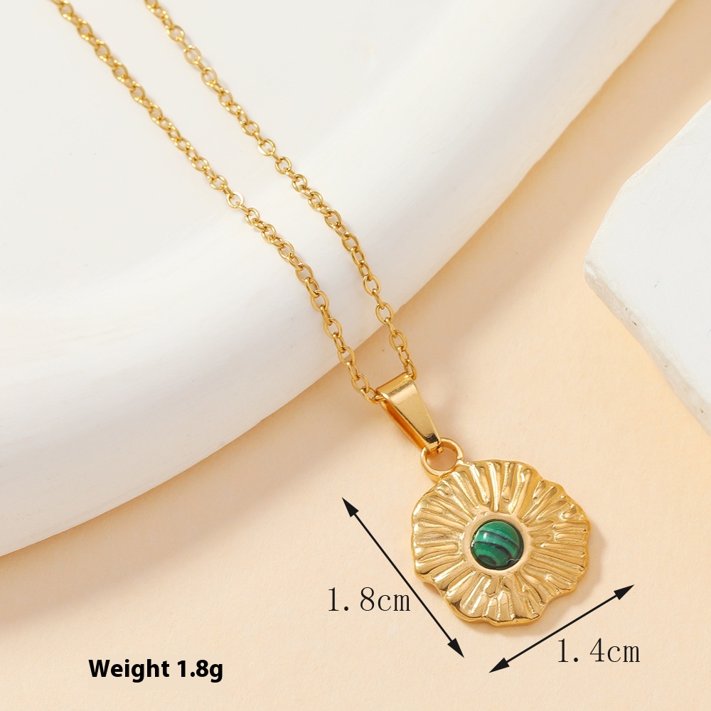 Turquoise Heart and Star Pendant, Stainless Steel - Image 7
