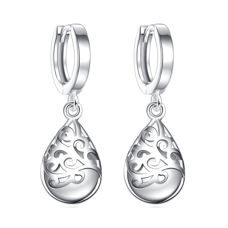 925 Silver-Plated Fashion Trend Moonlight Opal Totem Ear Jewelry Earrings Earrings Women's Wishing Pool Personality Earrings - Image 7