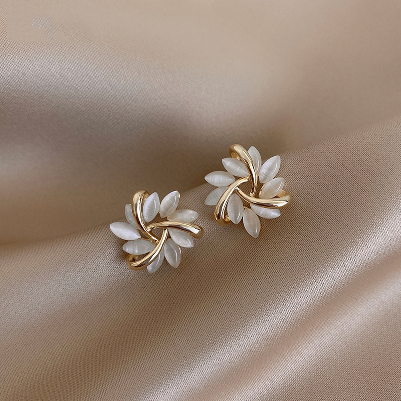 Eye Opal Earrings — Color: Silver needle