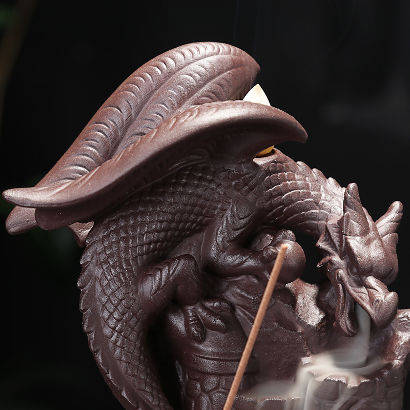 Zisha Ceramic Incense Burner Flying Dragon Ornaments Incense Mountain Flowing Water Incense Burner - Image 5