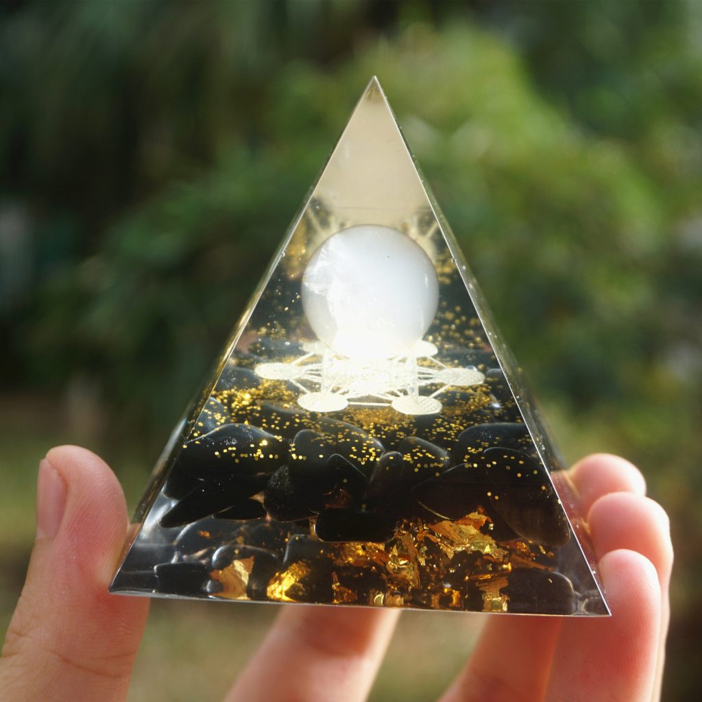 Tiger Eye Orgonite Pyramid