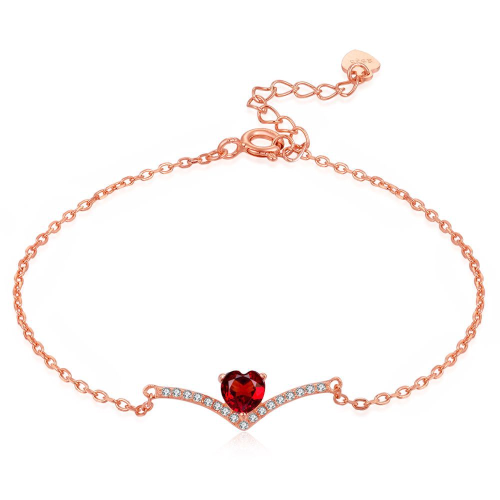 Natural Heart-shaped Red Garnet Set - Image 2