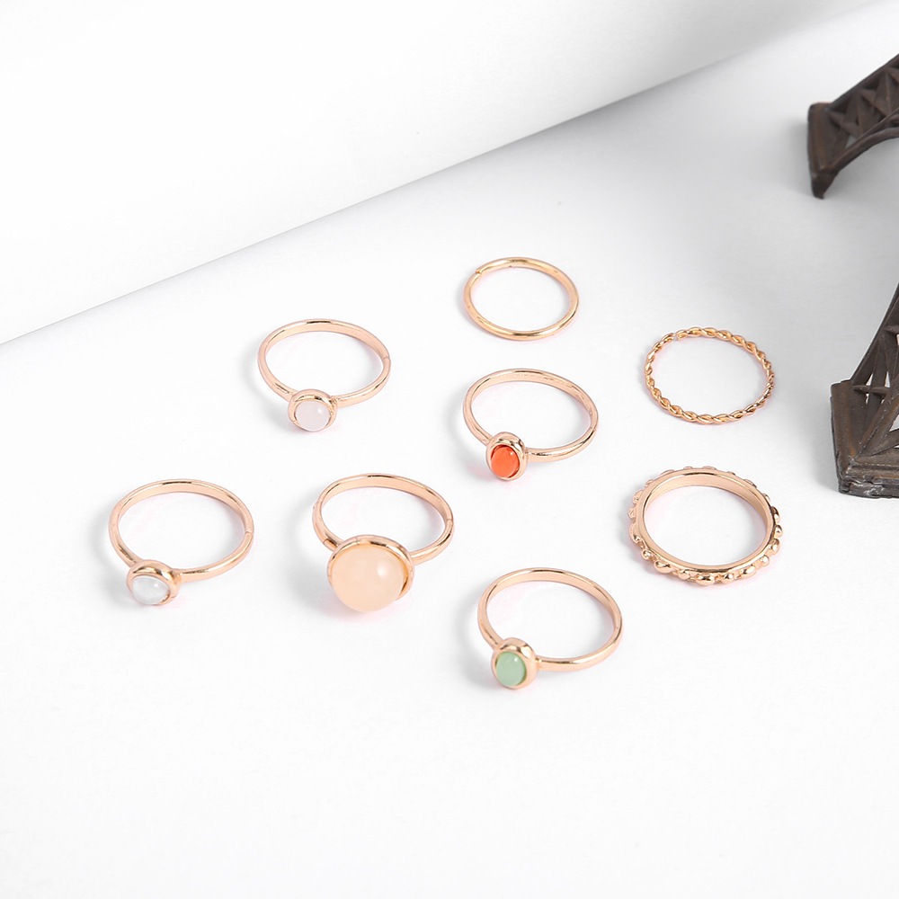 New Fashion Opal Champagne Multicolor Knuckle Ring - Image 2