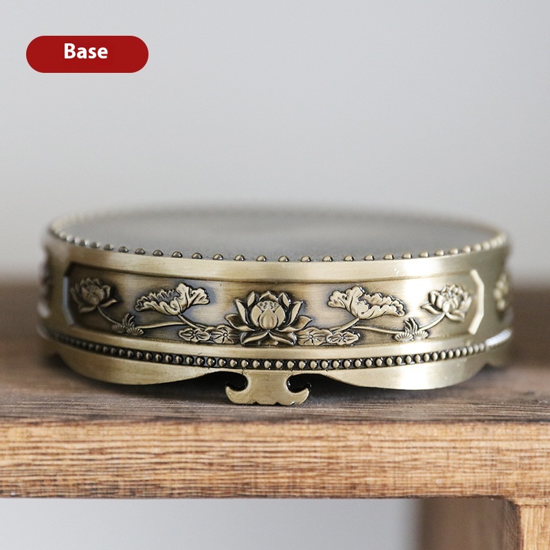 Lotus Dragon Phoenix Antique Alloy Incense Burner - Image 2