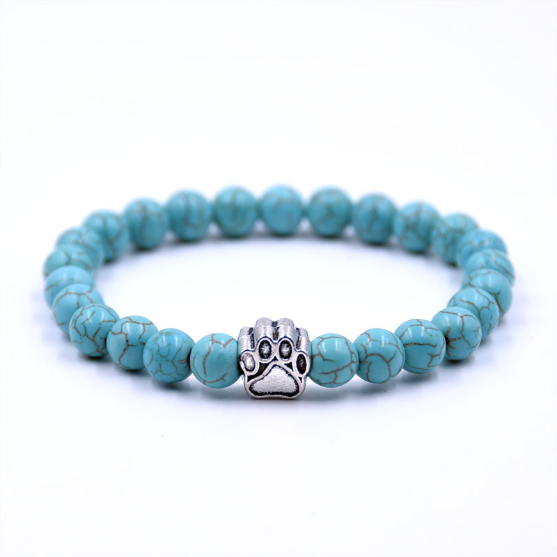 Volcanic Stone Dog Paw Bracelet Tiger Eye Stone - Image 8