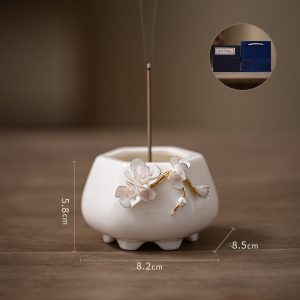Creative Ceramic Lotus Line Incense Holder Handmade