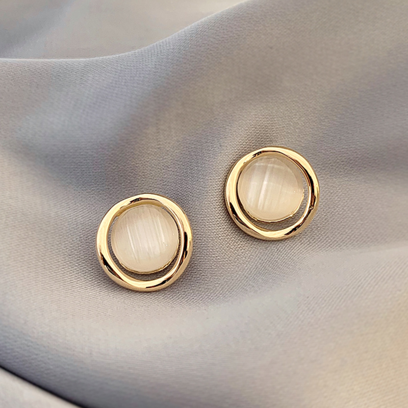 Eye Opal Earrings — Color: Round