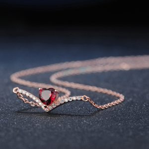 Heart-shaped Garnet Set