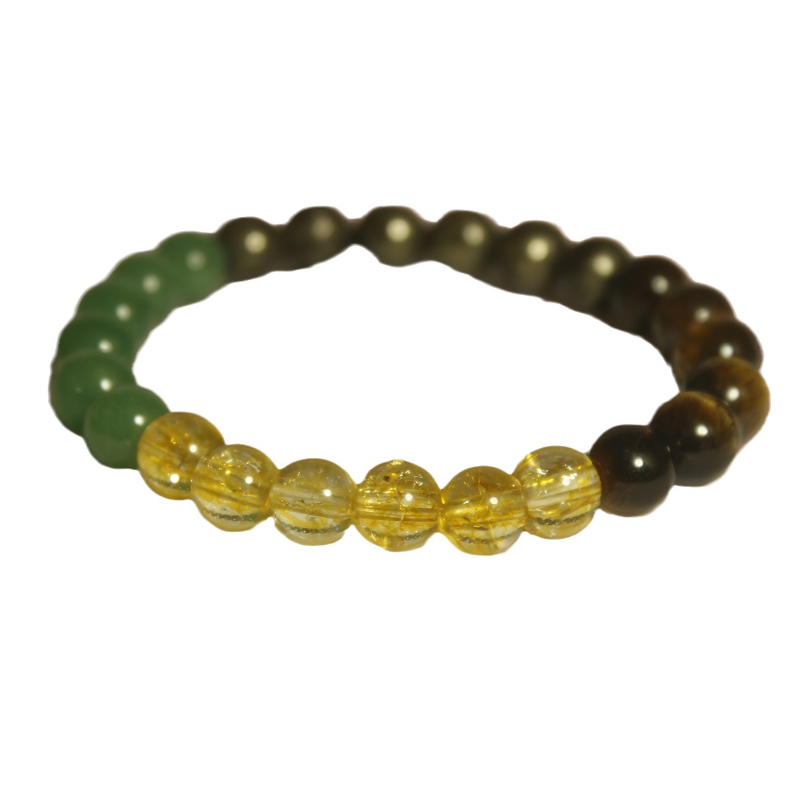 Citrine Men's Green Dongling Tiger-eye Bracelet - Image 3