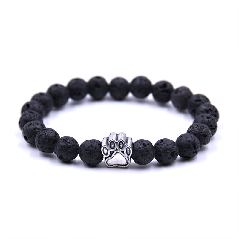 Volcanic Stone Dog Paw Bracelet Tiger Eye Stone - Image 4