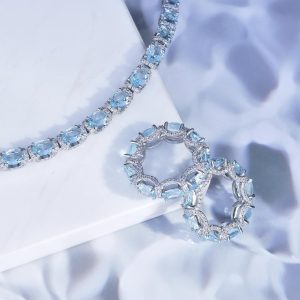 Aquamarine Gem Bracelet